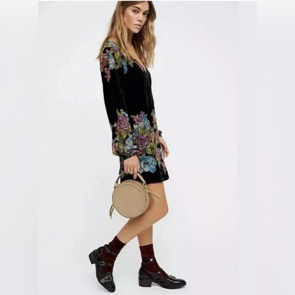 Floral Black Dress